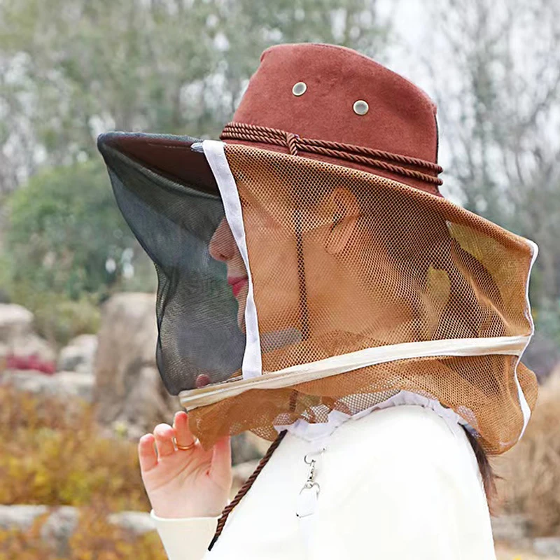 Beekeeping Cowboy Hat Beekeeping Protector Cap Beekeeper Fly Insect Net Cowboy Comfortable Design Anti bee Hat