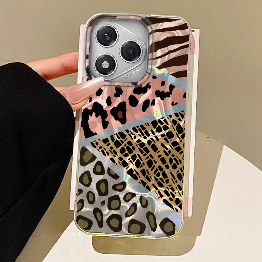 Leopard Print Water Wave Texture Silicone Phone Case Cover