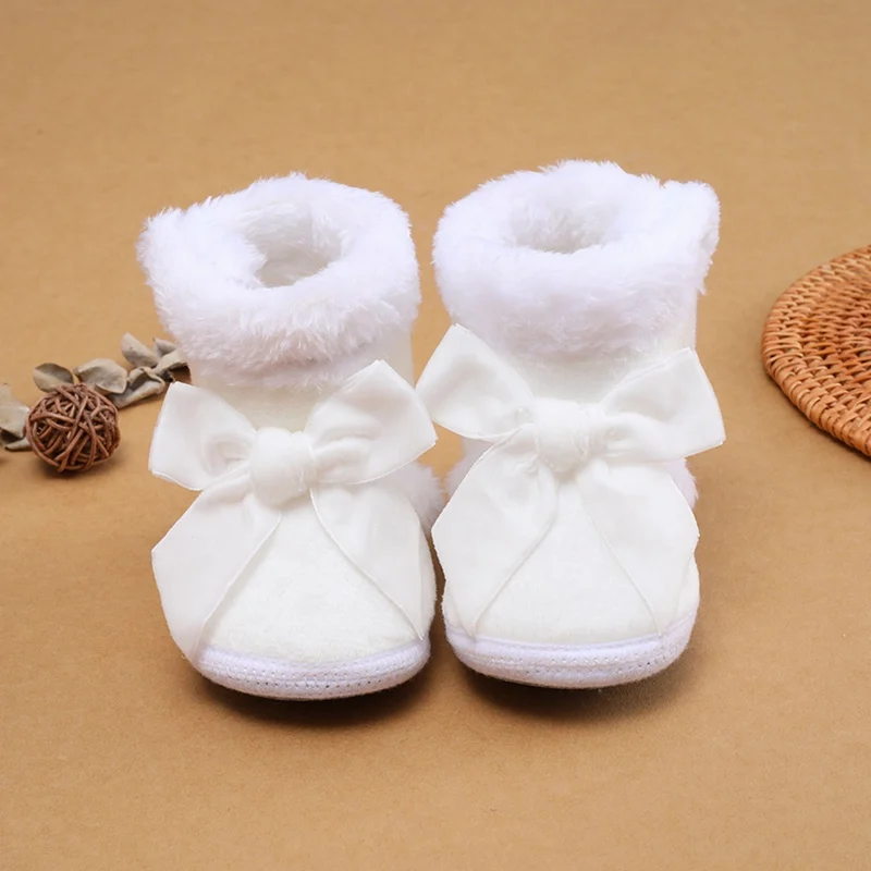 Winter Baby Shoes Infant Boys Girls Booties Bowknot Toddler Prewalkers Cotton Warm Soft Anti-slip Newborn Crib Walking Shoes baby shoes baby boots