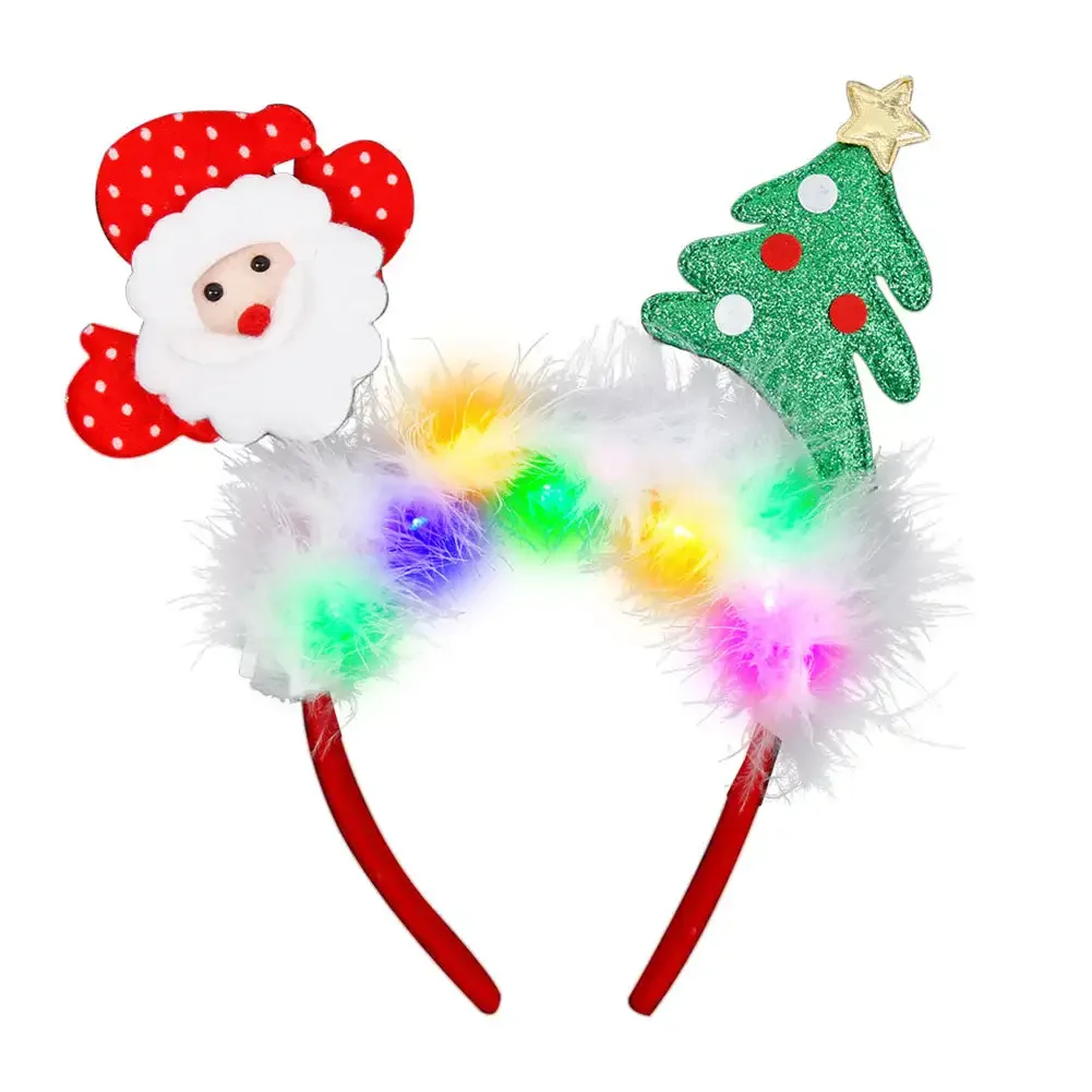 Headbands LED Reindeer Christmas Headbands Xmas Antler Headbands For Kids Women Christmas Party Supplies Costume Decoration