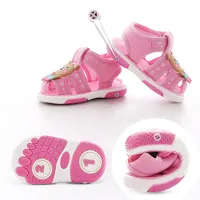 Baby Cartoon Shoes for 0-3 Years Old Bibi Sound Toddler Sandals First Walker Spring Autumn Soft Sole Slippers Infant Supplies 2