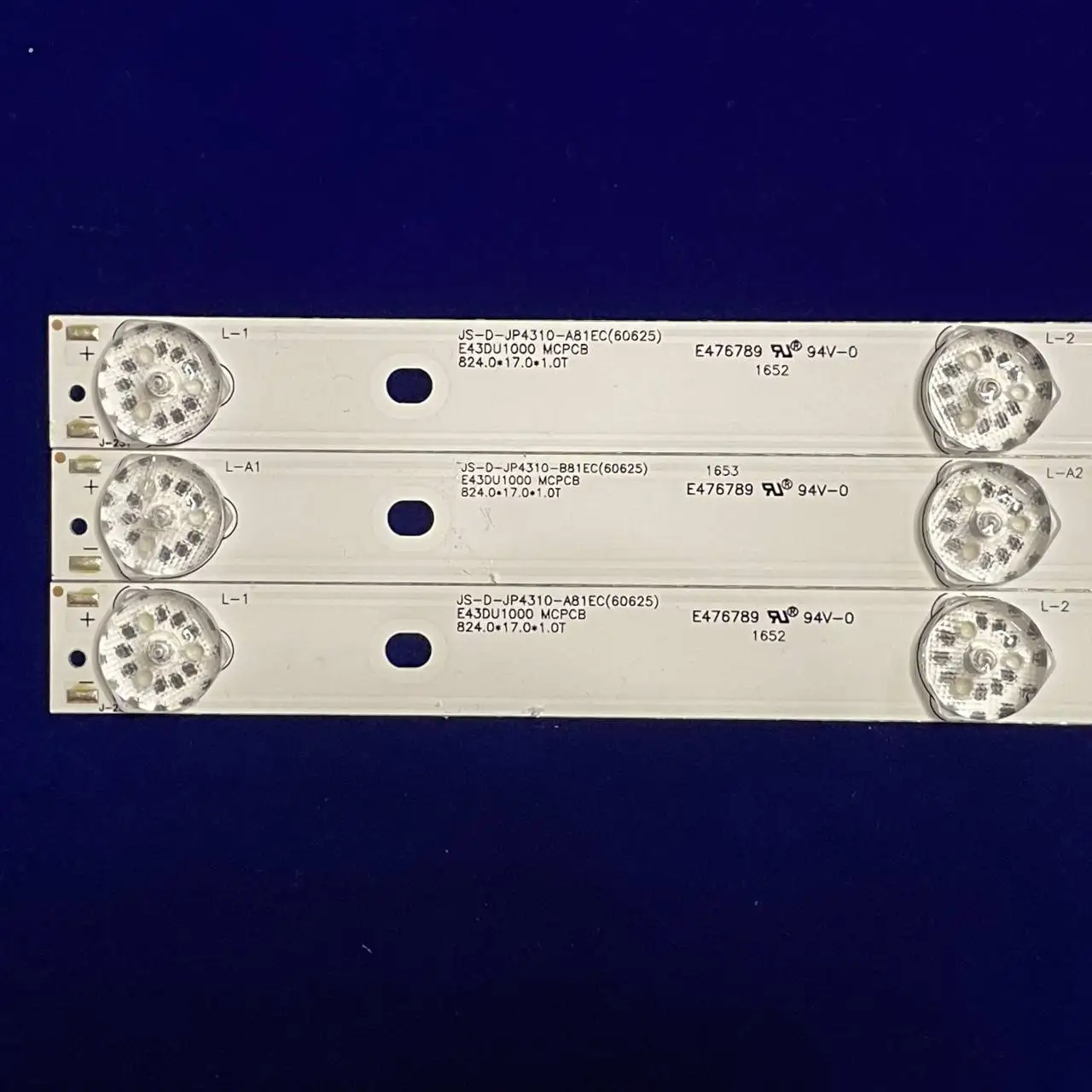 824MM podświetlenie LED 8 lampa dla kai 43-calowy telewizor JS-D-JP4310-A81EC JS-D-JP4310-B81EC E43DU1000 MCPCB MS-L1149-L/R R72-43D04-006-1