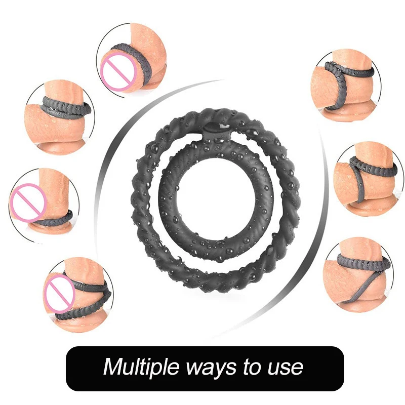 Penis Ring Penis Ring Silicone Semen Lock Ring Delay Ejaculation Sex Toys For Men Couples