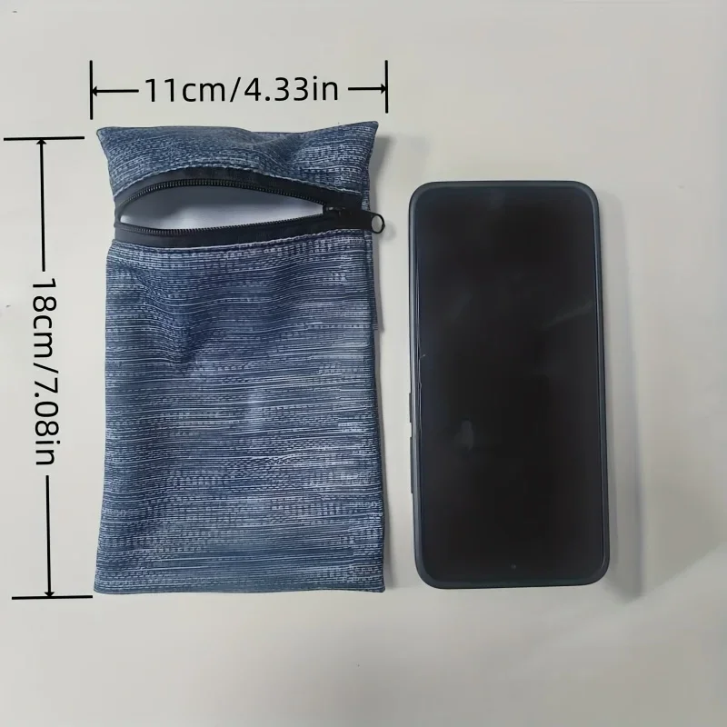 1pc Black Storage Bag for Neutral Wrist Supports Suitable for Fitness Running,Featuring a Zipper,Sweat-Absorbing Wrist Support ﻿