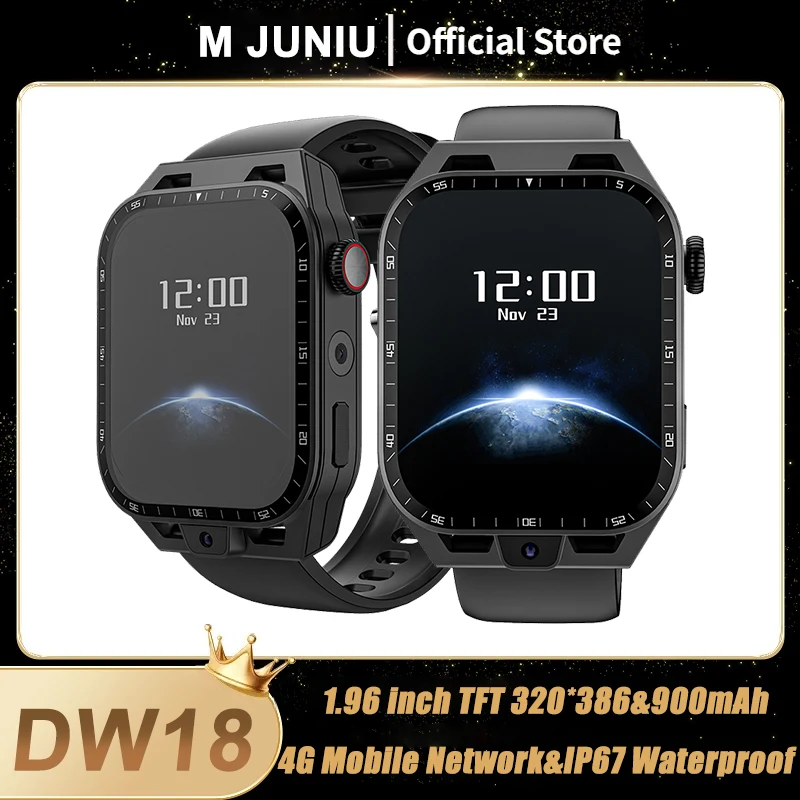 2Gb 16Gb 1.96 "4G Smart Watch Men Slot Per Sim Card Dual Camera Phone Watch Wifi Gps Smartwatch Google Play Store Giochi App