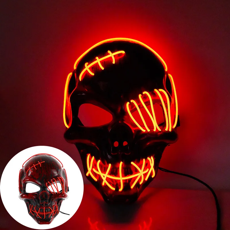 

Halloween Horror Mask Realism Cosplay Full Face Led Fun Scream Ghost Skull Oni Mask Call of Duty Halloween Liquidation for Face