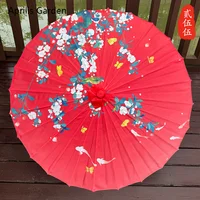 70/82cm Women Parasol Silk Cloth Oil Paper Umbrella Classical Dance Hanfu Chinese Ceiling Decoration Cheongsam Fashion Show 1