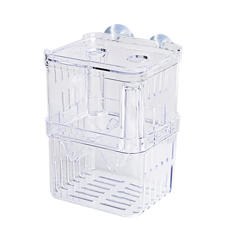 Aquarium Peacock Fish Incubator Breeding Box Acrylic Isolation Box Tropical Hatchery Spawner Alec Tank Betta Fish Separate fish aquarium fish breeding box