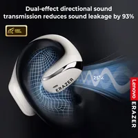 [Sonido potente] Lenovo ERAZER X9 auriculares inalámbricos OWS deportes abiertos auriculares Bluetooth con micrófono reducción de ruido impermeable - Imagen 3