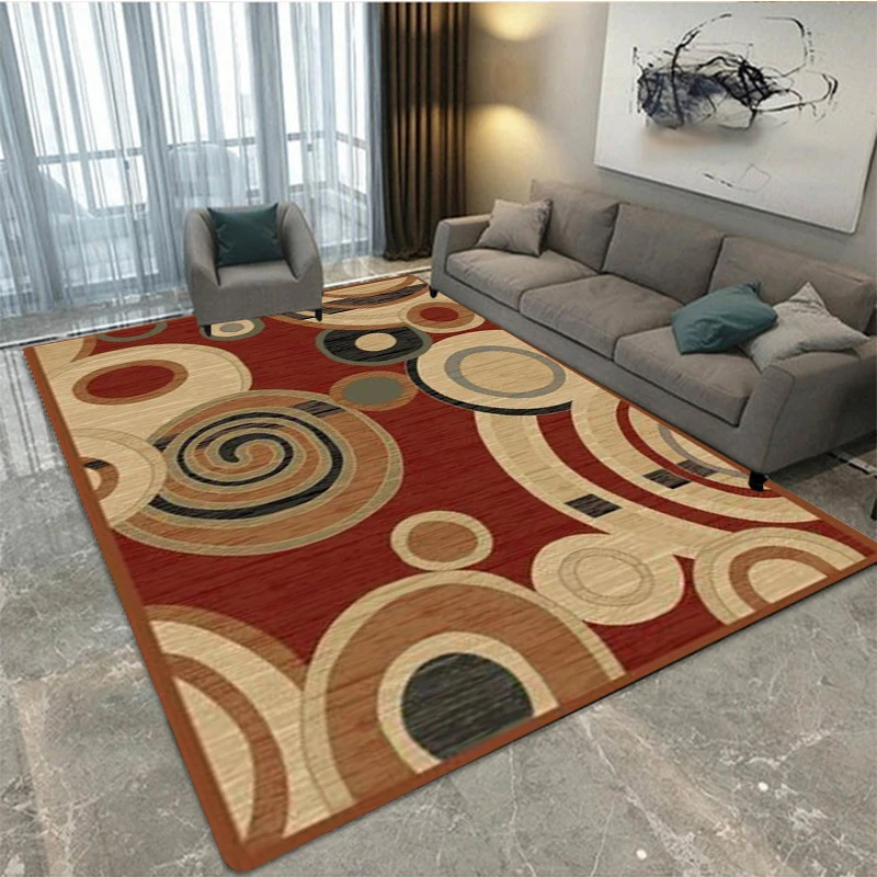 

Nordic minimalist geometric printed carpet, living room and bedroom decorative carpet, kitchen and bathroom anti-skid floor mat