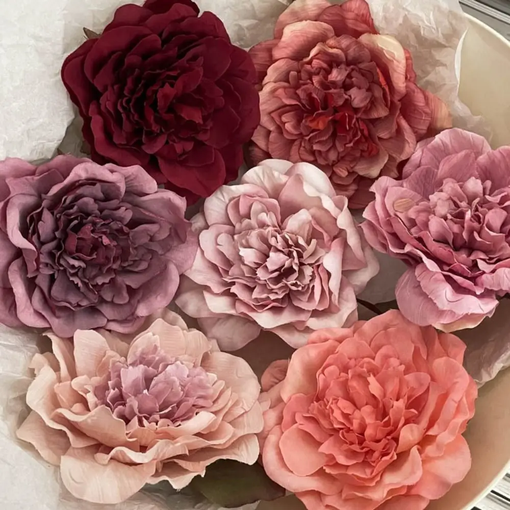 Retro Pfingstrose Blume Haars pange niedlichen künstlichen Blume Haarnadeln Hochzeit Braut Haars pangen Ornamente Party Seite Haars pangen Kopfschmuck – Detail 5