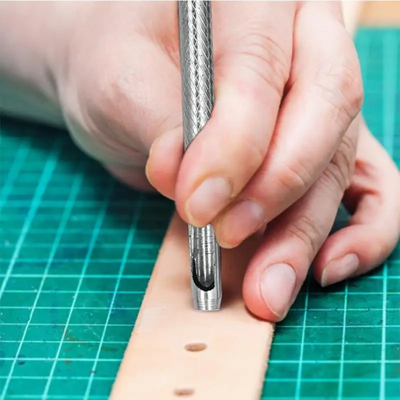 Steel 2.5mm To 4mm Round Hole Punch Tool Hollow Cutter Puncher For Gasket Rubber Leather Craft Belt Bag Clothing leather hole puncher leather hole punch leather punch tool round hole punch cutter set hole punch cutter set round hole punch set