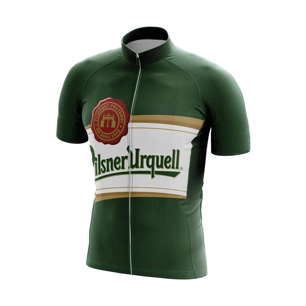 Pilsner Urquell Cycling Jersey Men Short Sleeve Beer Road Bike Jersey Maillot Ciclismo Triathlon Cycling Top Summer