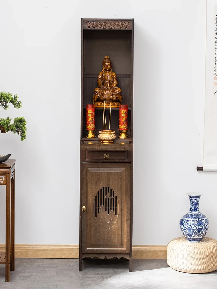 

XK Shrine New Chinese Style Clothes Closet God of Wealth Display Cabinet Altar Buddha Household