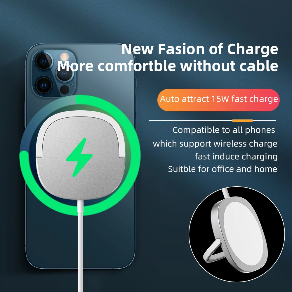 Apple 15W MagSafe Wireless Chargers Fast Charging Type C For 13 12 11 Pro Max Mini 8 Plus XR X XS Max SE Phone Charger Original apple charging station Wireless Chargers