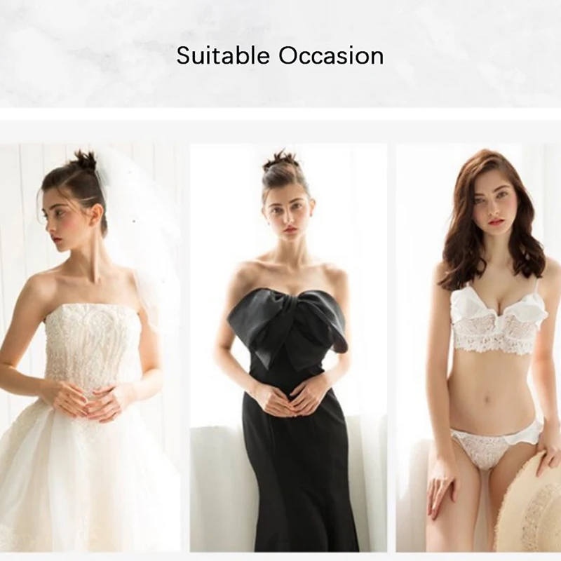 Description Picture 2 of item5CM Thickened Gathering Chest Sticker Thick Invisible Bra Silicone Breast Sticker Wedding Dress Sexy Invisible Underwear