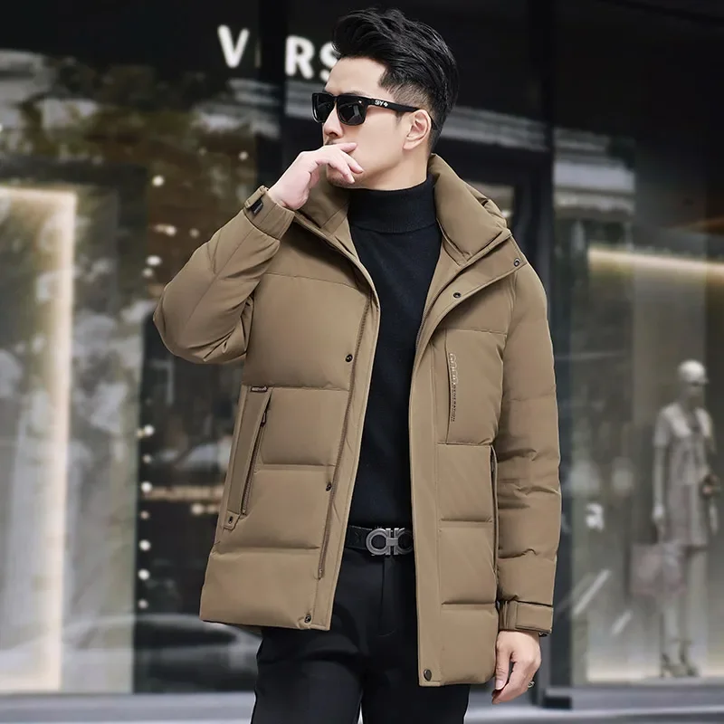 thumbnail image 1 of Chaqueta corta con capucha, acolchada, ligera, acolchada, ropa de diseñador para hombre, informal, para hombre, abrigo frío para invierno, 1 of 5
