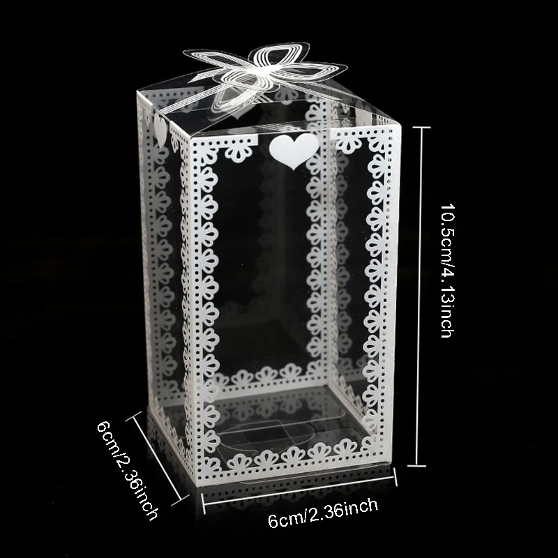 thumbnail image 1 of 10 cajas de embalaje de PVC transparente para cumpleaños, bodas, San Valentín, regalos, cajas de regalo para tartas de chocolate, suministros para fiestas de cumpleaños, 1 of 5