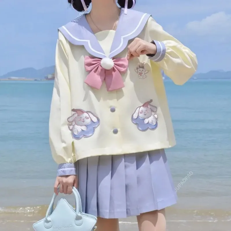 Kindergarten JK Uniform Spring and Summer Long Short-sleeved Sailor Suit Anime Character Cosplay Costume