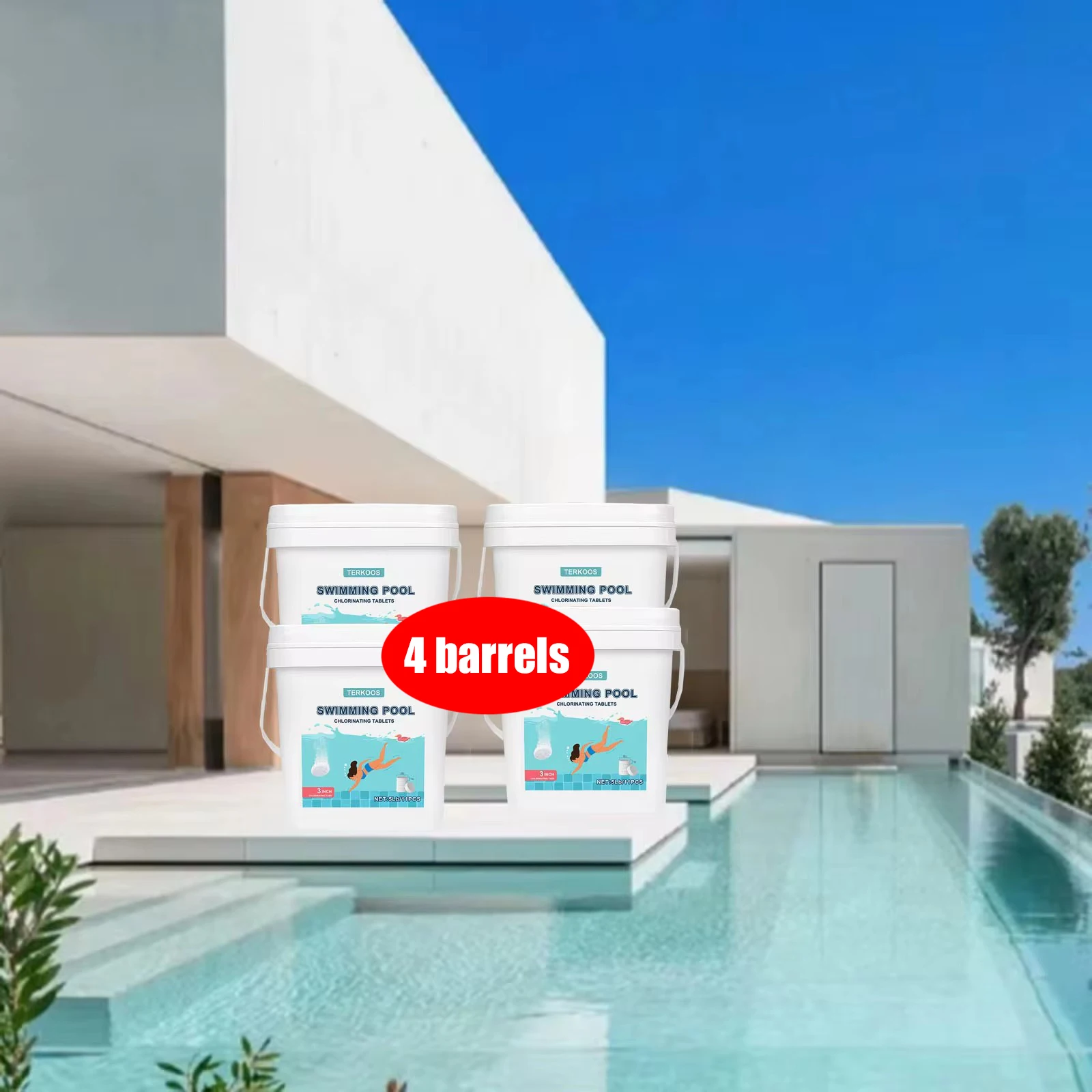 20LB 3inch chlorine tablets for swimming pool water purification