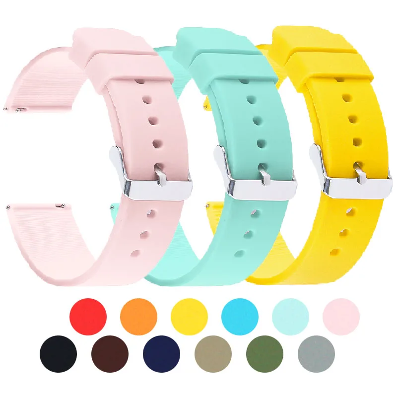 Unique Elegance Silicone 22 mm Watch Wristband 1K374UNS_K0024994