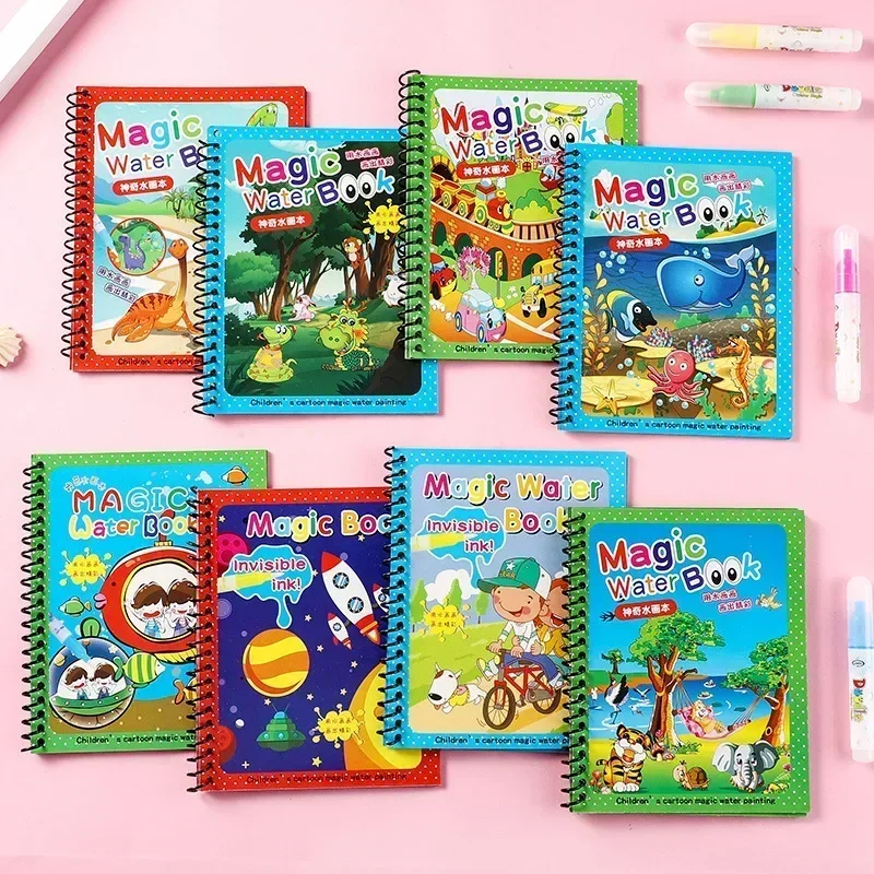 Children Reusable Coloring Book Magic Water Drawing Book DIY Kindgarten Graffiti Painting Drawing Toys Early Education Toys educational toys water drawing book drawing toy educational drawing toy water drawing books