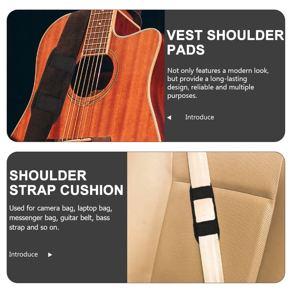 4Pcs 어깨 패드 나일론 스트랩 쿠션 교체용 배낭 숄더백 기타 벨트 통기성 소프트 무게 경감 패드