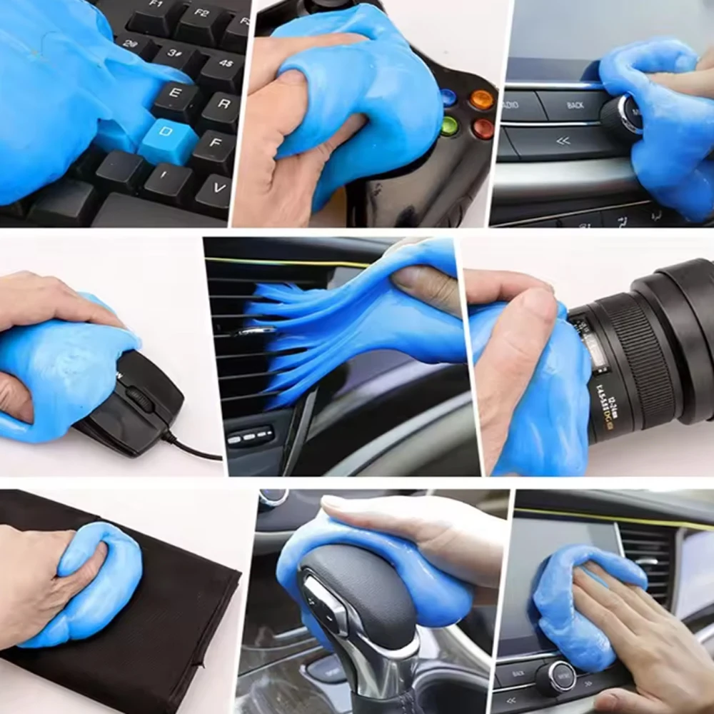 1Pc High Efficiency Dust Remove Gel Car Interior Clean Magic Mud Universal Household Keyboard Desk Cleaning Tool Car Accessories
