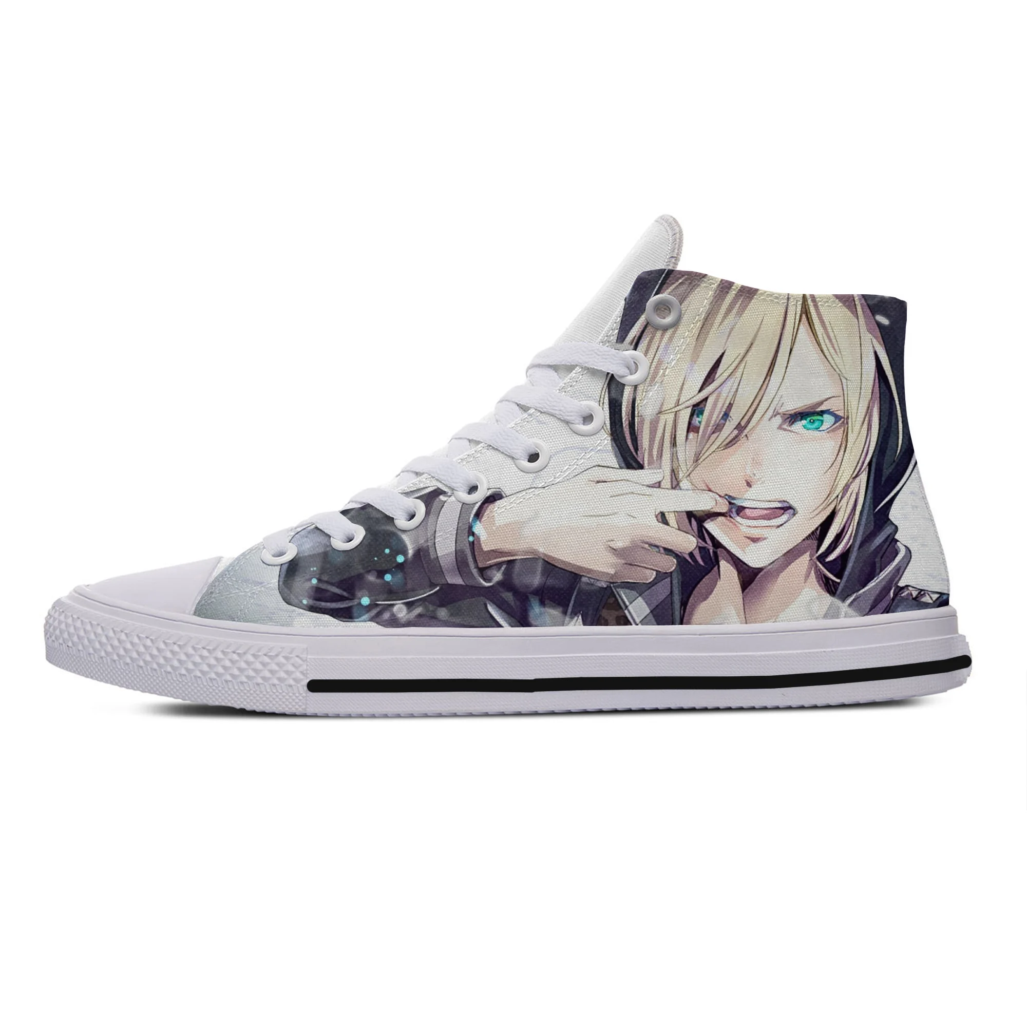 Hot Summer Cool Student Unisex Anime Yuri on Ice Victor Casual Sneakers Lightweight Fashion High Help Classic Board Shoes