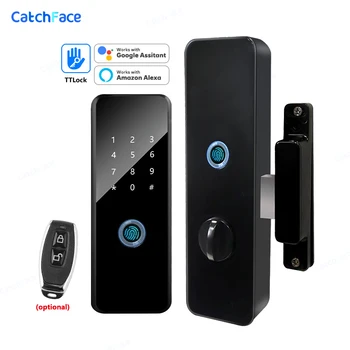 양면 지문 게이트 블루투스 TTLock 앱, 싱가포르용 패스 코드 RFID 카드 스마트 도어락, 신제품