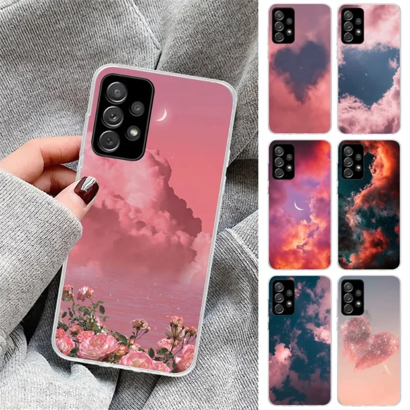 Милый чехол для телефона Kawaii Sky Space Samsung Galaxy S10 S21 S22 Plus Ultra A91 A51 A21S A12 прозрачный |