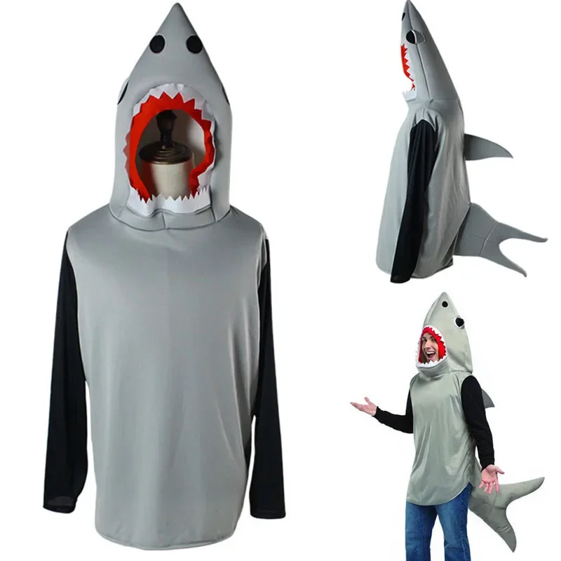 AnimalSandSharkCostumeHoodieSweatshirtCoatFestivalAdultHooded