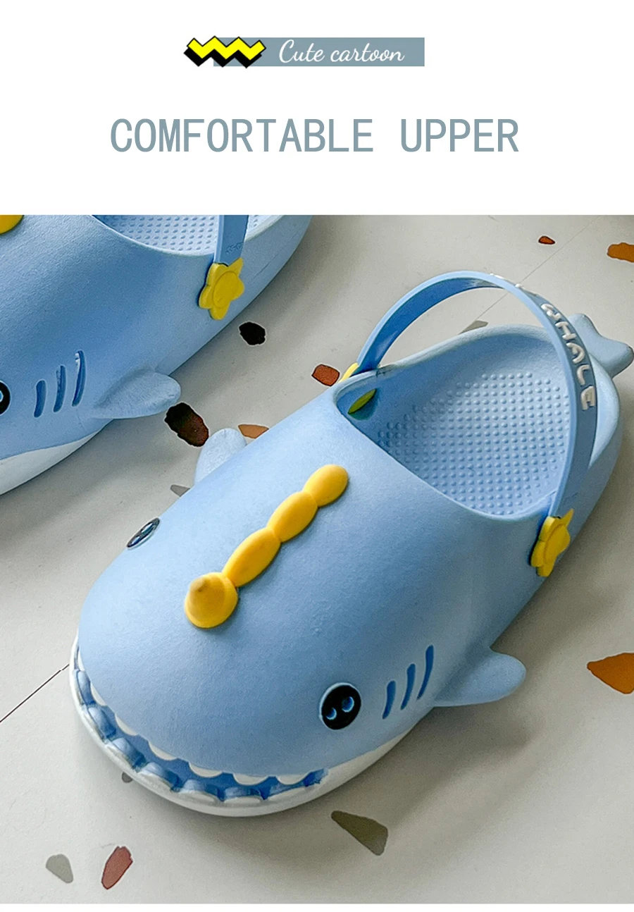 2022 Shark Slippers Kids Colgs for Boys Girls Outdoor Summer Beach Sandals Children Non-slip Cute Bathroom Slides Women Shoes best children's shoes