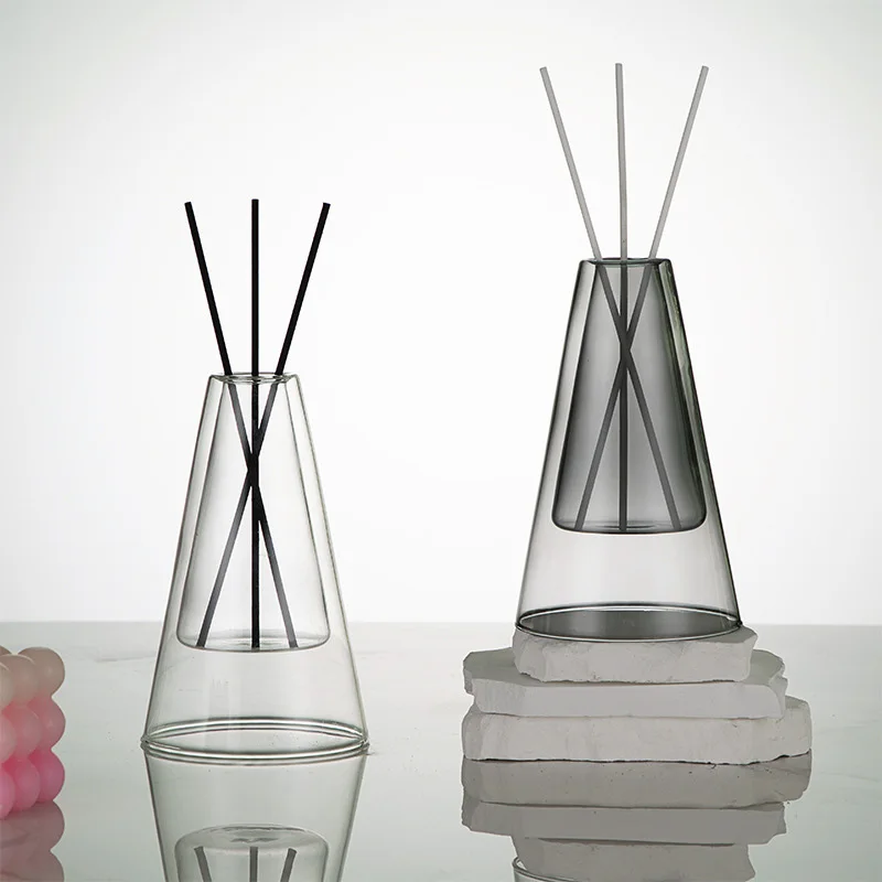 Transparent Aromatherapy Diffuser Bottle Glass Essential Oil Organizers Storage Containers Hydroponic Flower Pot Home Decoration home fragrance products