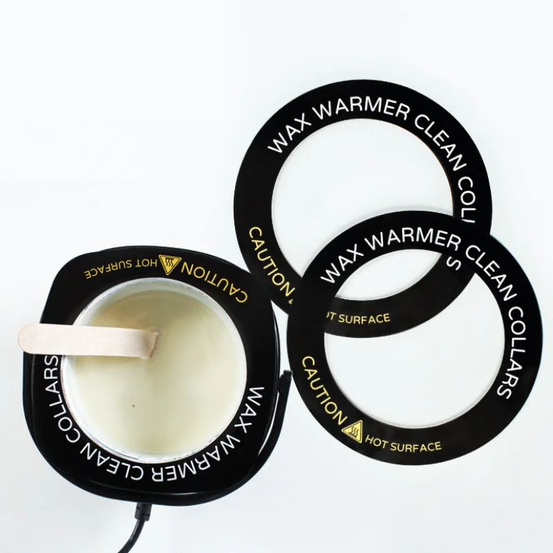 10pcs Disposable Wax Heater Protective Collars Paper Ring Cleaning-free Square Round  Anti-fouling 110mm Replace Warmer Collar 2