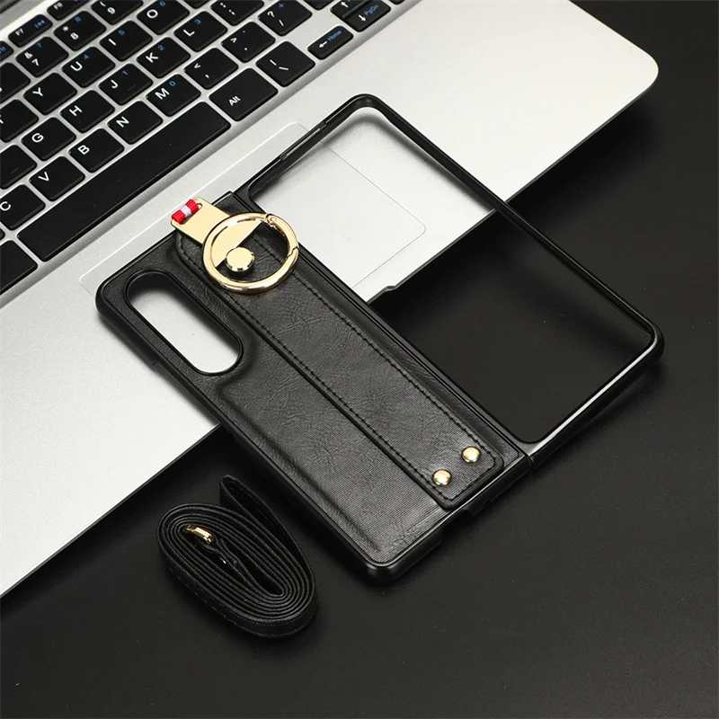Per Samsung Galaxy Z Fold4 5G Wristband Ring Case Tpu Back Cover Dust Box Adatto Per Galaxy Z Fold 3 Z Fold 2