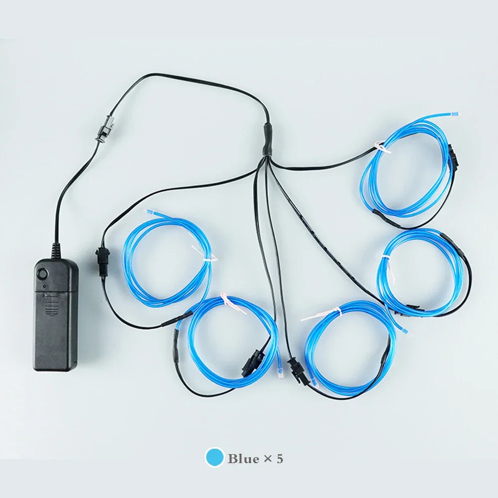 

EL Wire 5 Colors 1M LED Prom Waterproof Night Light String with Neon Light 2AA Battery Controller Flexible Cold Light