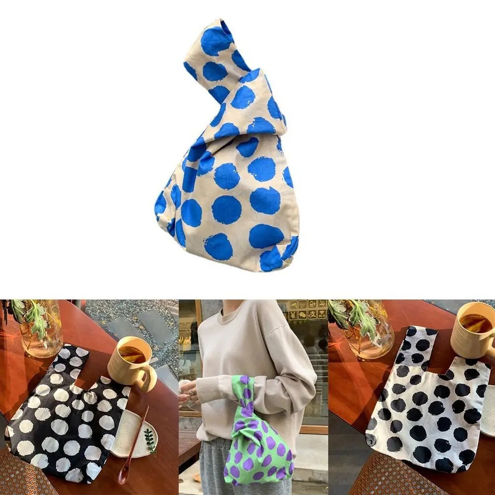 

Cotton and Hemp Knit Handbag Mini Tote Bag Creative Shopping Bags for Women Girls Shopping