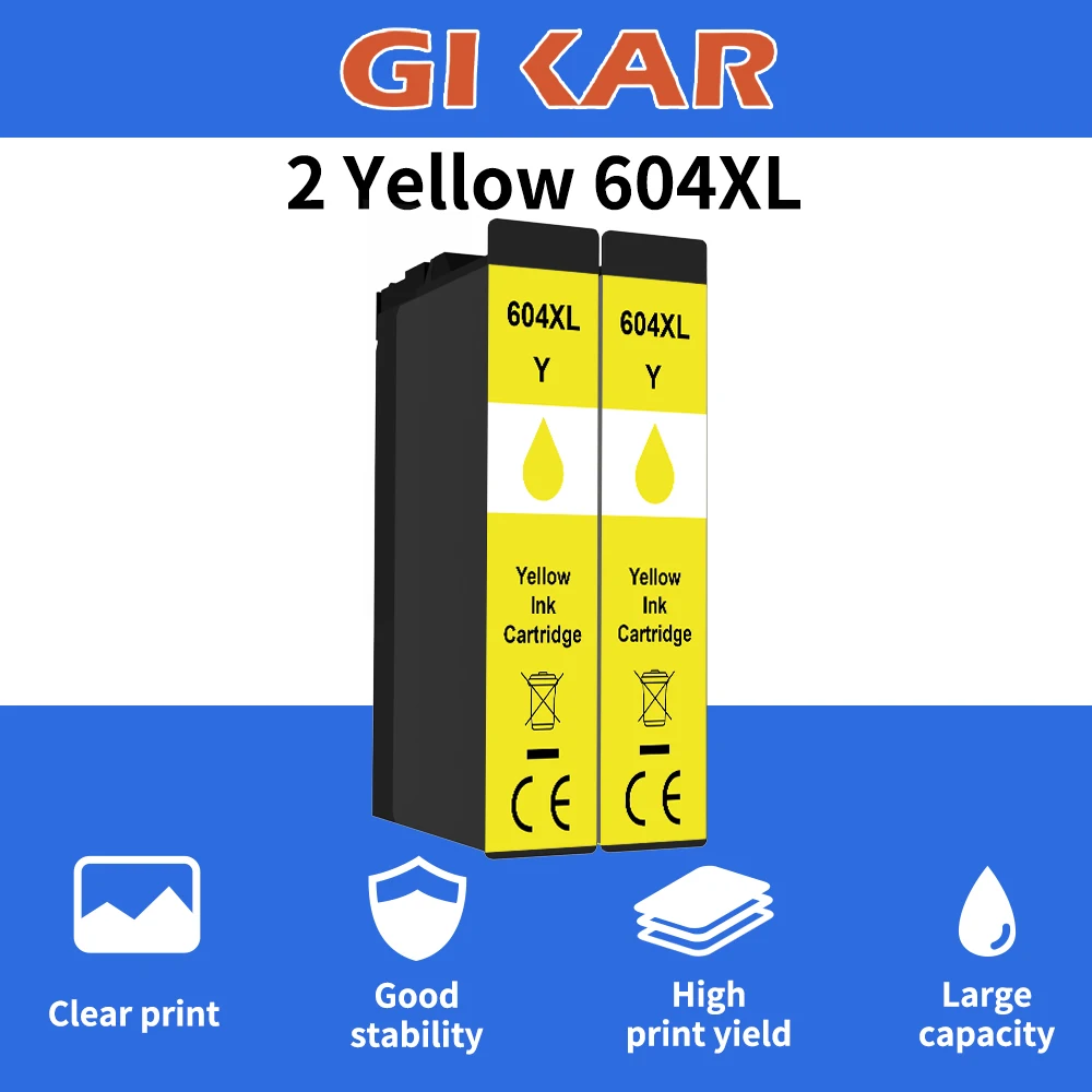 Cartuccia D'Inchiostro Gikar Epson 604 Per Epson Expression Home Xp-2200 2205 3200 3205 4200 4205 Wf-2910D 2930Dwf 2935Dwf 2950Dwf