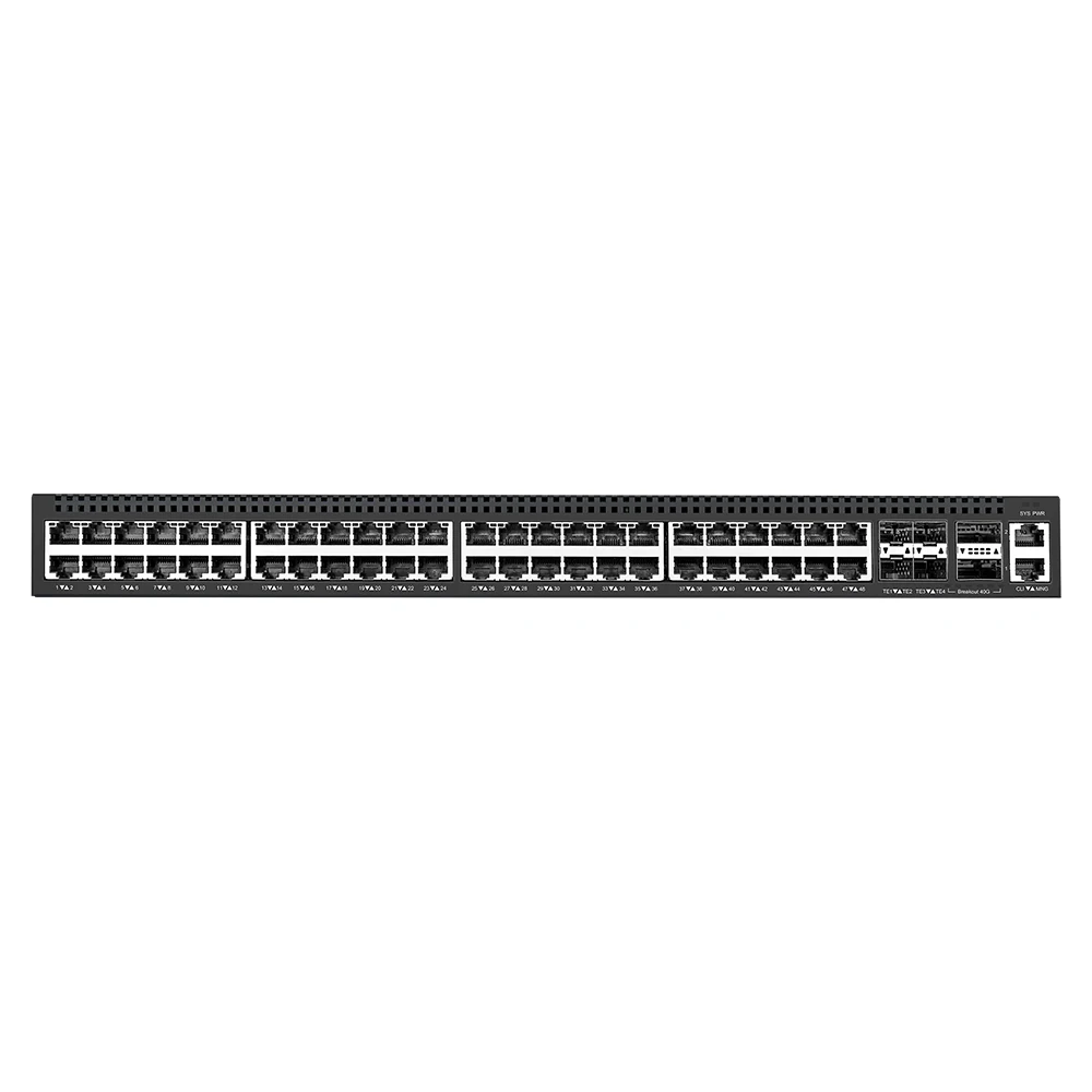 48포트 2.5G + 4x10G SFP+ + 2x40G QSFP+ 관리형 스위치, 레이어 2+/3 라이트, 랙 장착 가능