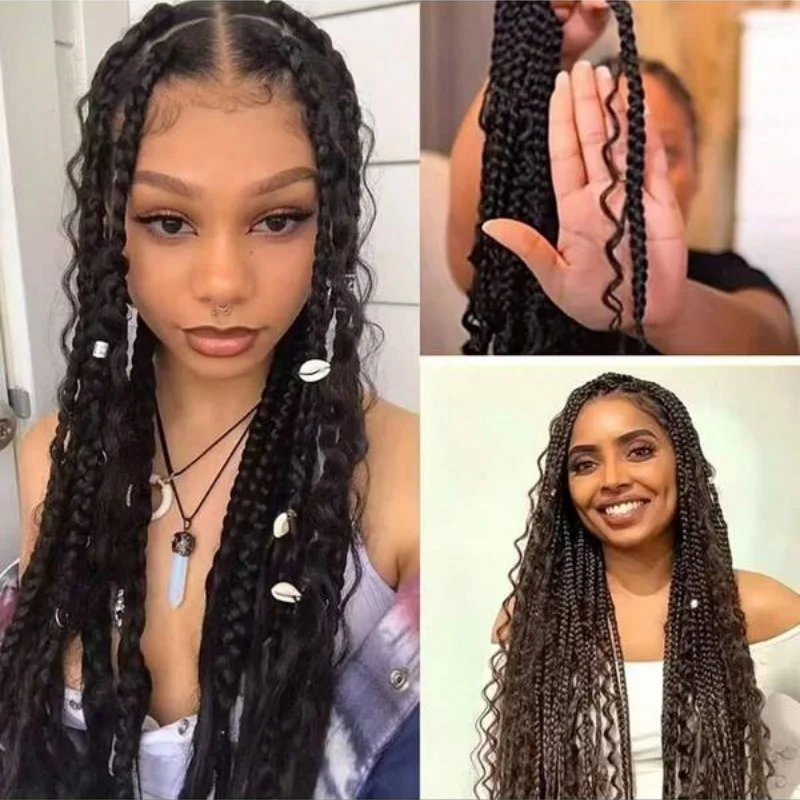 28 Inch Deep Wave Human Braiding Hair Natural Color Human Hair Bulk For Boho Braiding Deep Curly Human Hair Extensions No Weft 2