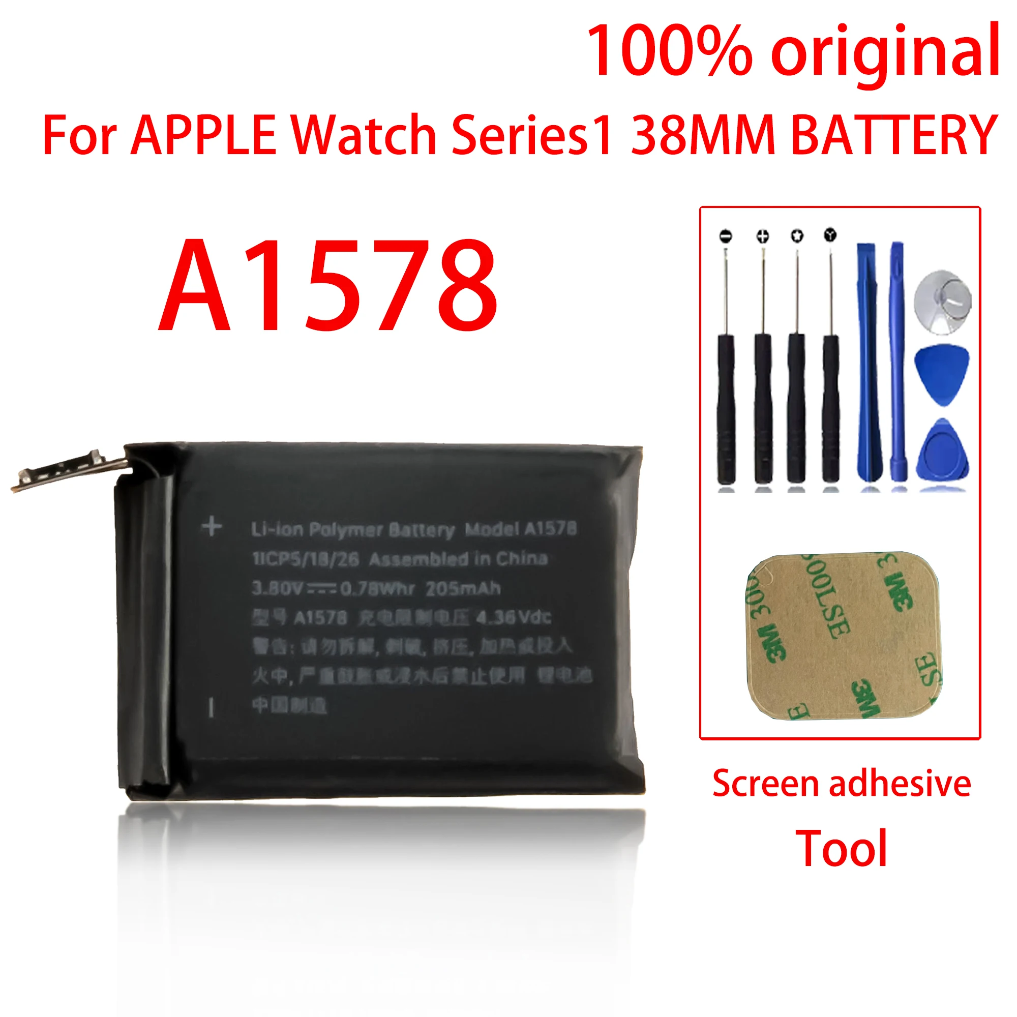 

100% Original 38mm Battery For Apple Watch Series 1 for Series 1 A1578, A1802, (1st Generation) A1553 Batteries Bateria