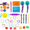 Play Dough Mold Tools For Toddlers Creative Noodles Maker Plate Knife Fork Shape Cutter Plasticine Clay Kitchen Kits Kids Toys 1