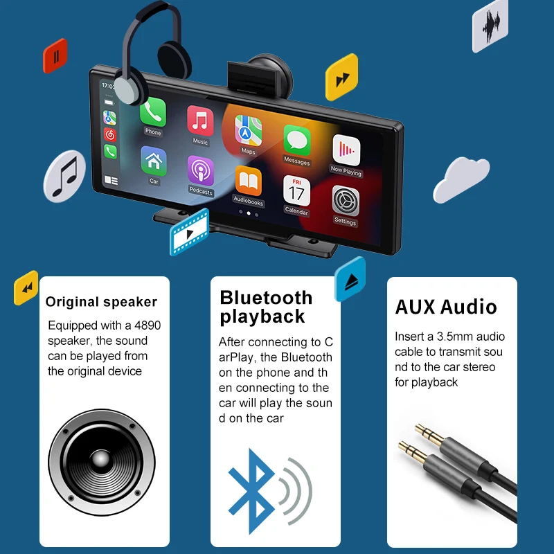 ޴ ڵ    ī÷, MP5 ÷̾, ȵ̵ ڵ 4K DVR, GPS ׺̼  , 10.26 ġ