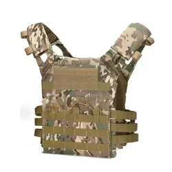 Enhanced Tactical Nylon Vest - Durable MOLLE Camo Combat Gear (CP)