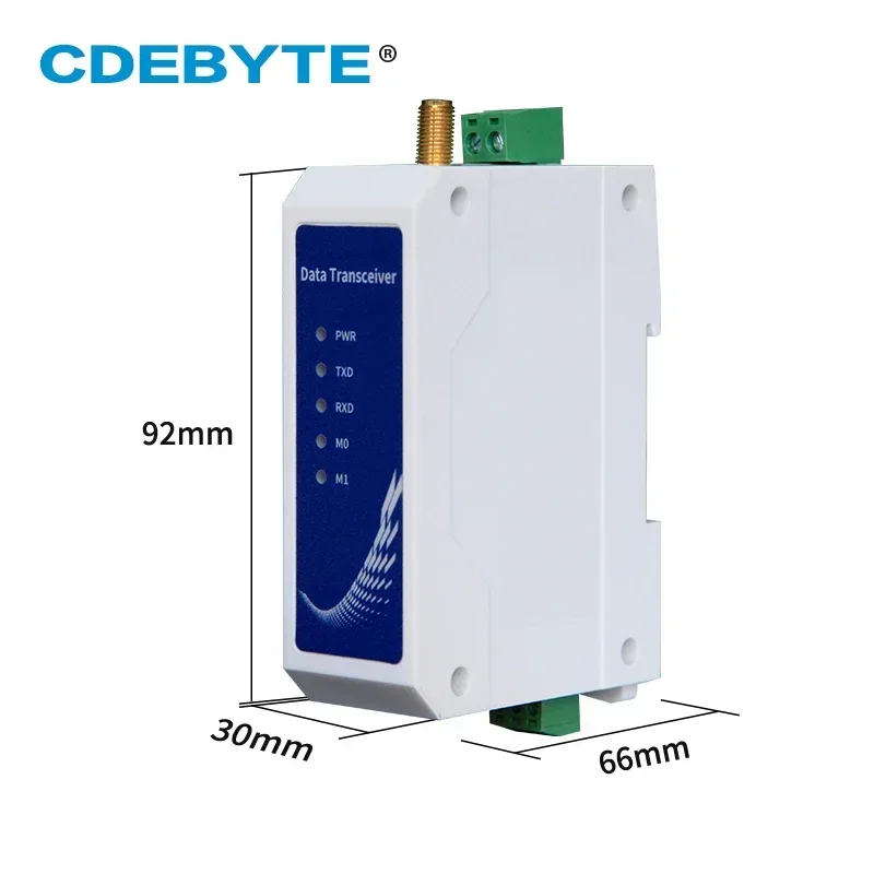 RS485 LoRa Module 433MHz Half Duplex Long Range 8km Modbus 30dBm Din-Rail High Performance Wireless Data Transmission Relay 2Pcs wireless module