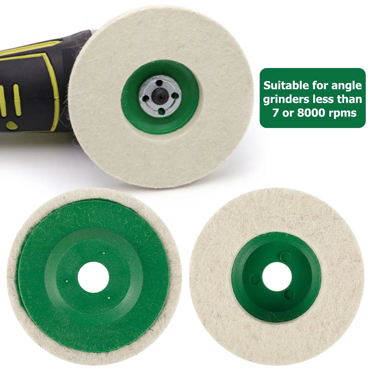 10Pcs Polishing Wheel Disc 4in Wool Felt ing Pads Angle Grinder Accessories for Metal Derusting Glass Ceramic Car Polishing