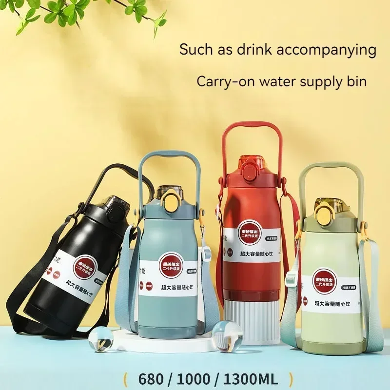 

Stainless Insulated Large Steel Cup Thermal Strap Outdoor Capacity With Bottle Tumbler Thermo Sport Water