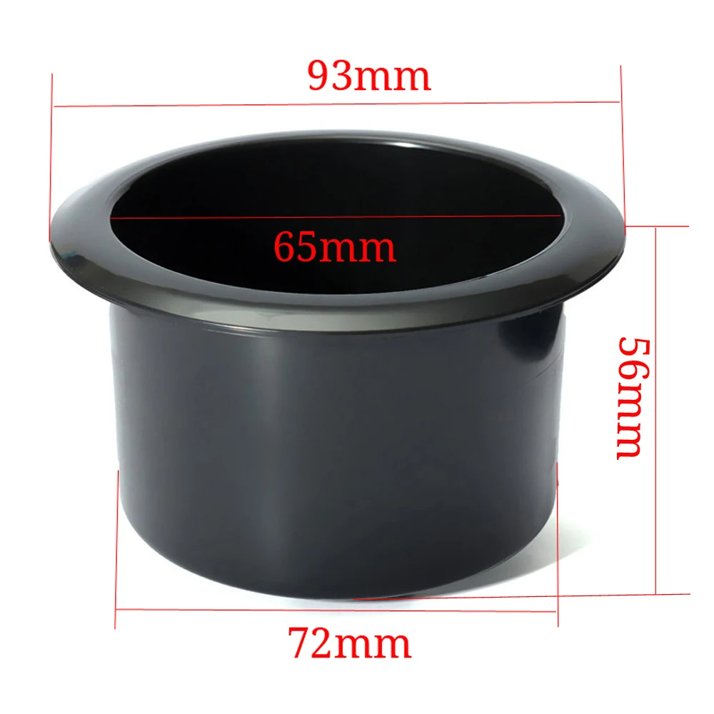 Automotive Durable Practical Useful Car Cup Holder Water Drinks Black Recessed Trailer Accessory Parts Plastic