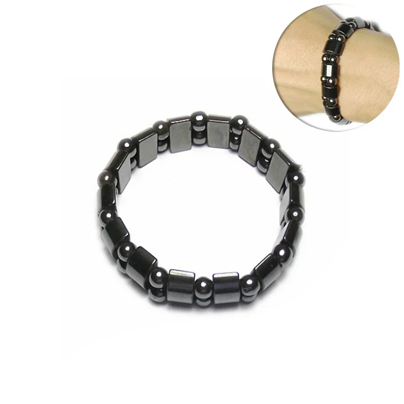 New Weight Loss Round Black Stone Bracelet Health Care Magnetic Therapy Bracelet 3